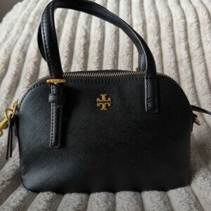 Tory Burch Black Mini Bag with Gold Details